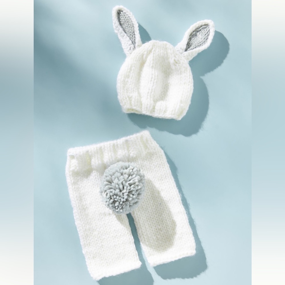 Anthropologie Bailey Bunny Hand-Knit Newborn Set